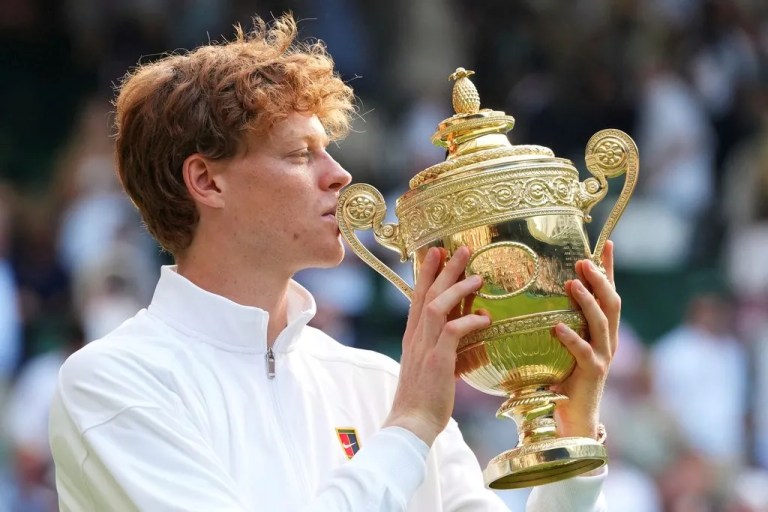 Jannik Sinner beats two-time defending champion Carlos Alcaraz to win his first Wimbledon title