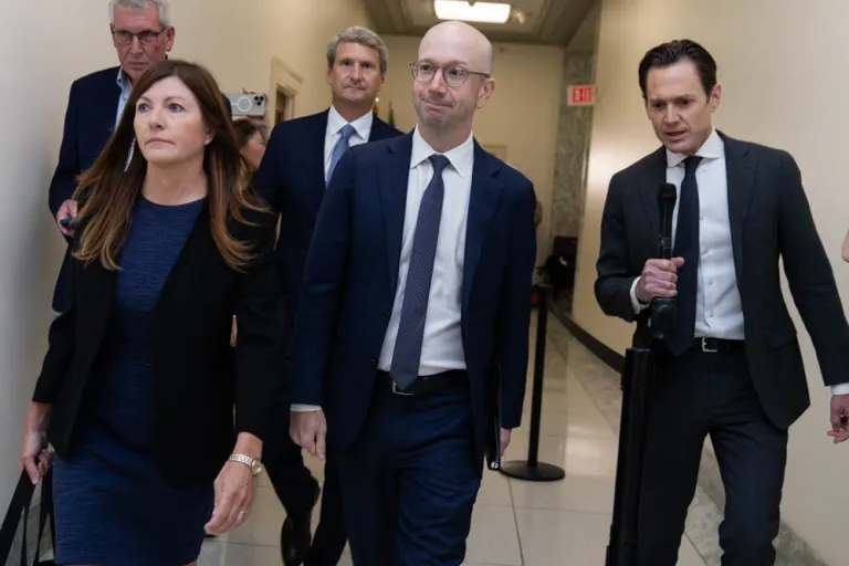 House Counsel Ian Sams arrives for a transcribed interview with the House Oversight Committee.