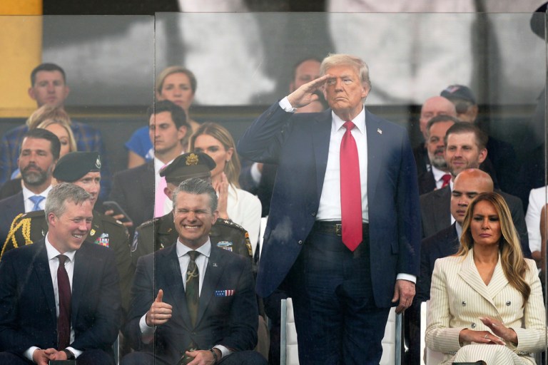 Trump says US military power would be ‘instantly obliterated’ without tariffs