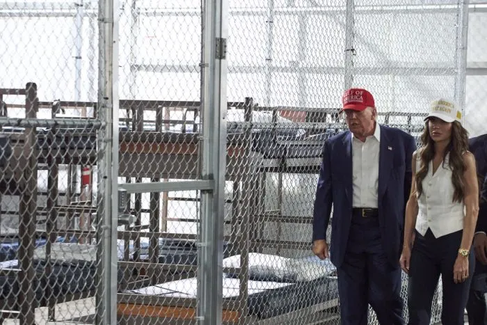 President Donald Trump tours 