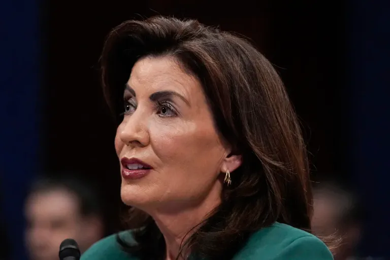 New York Gov. Kathy Hochul speaks during a House Committee on Oversight and Government Reform hearing, Thursday, June 12, 2025, at the U.S. Capitol in Washington.