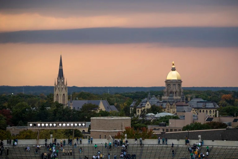The Trump administration is requiring colleges, such as the University of Notre Dame (pictured), to report admissions data to the federal government.