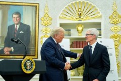 Trump announces 100% tariffs on semiconductors as Apple unveils $100 billion US investment