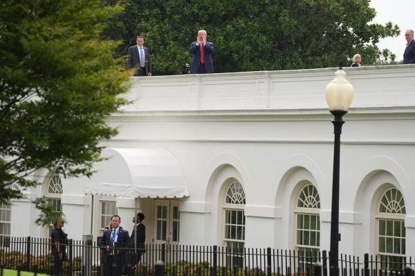 Trump takes a walk on White House roof amid plans for new ballroom: ‘Something beautiful’