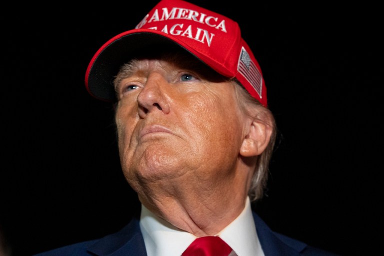 President Donald Trump speaks with reporters as he arrives on Air Force One, Friday, July 4, 2025, at Joint Base Andrews, Md.