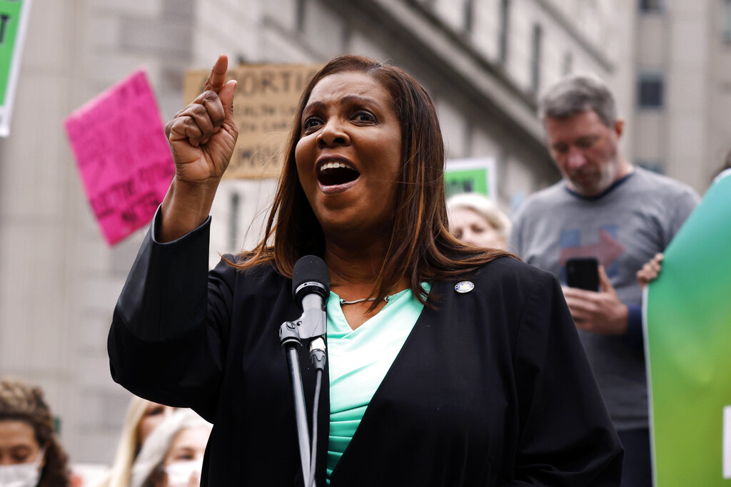 NextImg:James intervenes in Texas lawsuit over NY abortion shield law