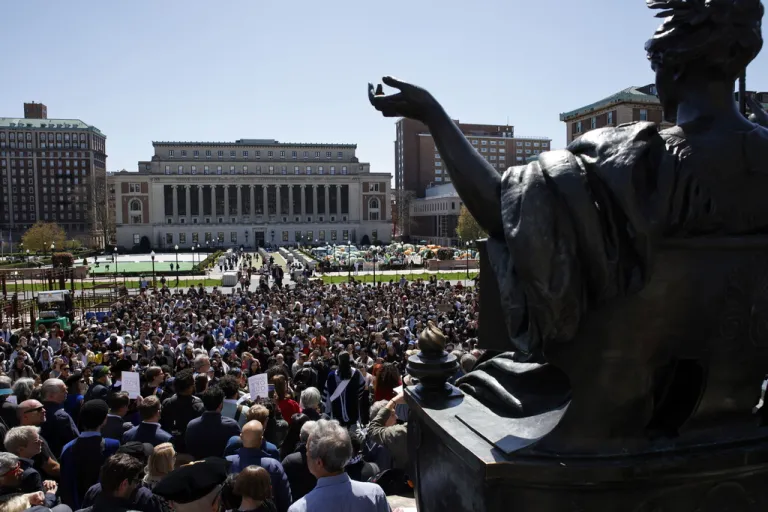 Columbia University professors speak.