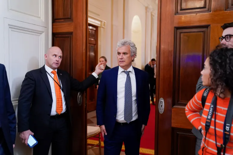 White House chief of staff Jeff Zients arrives for an event.