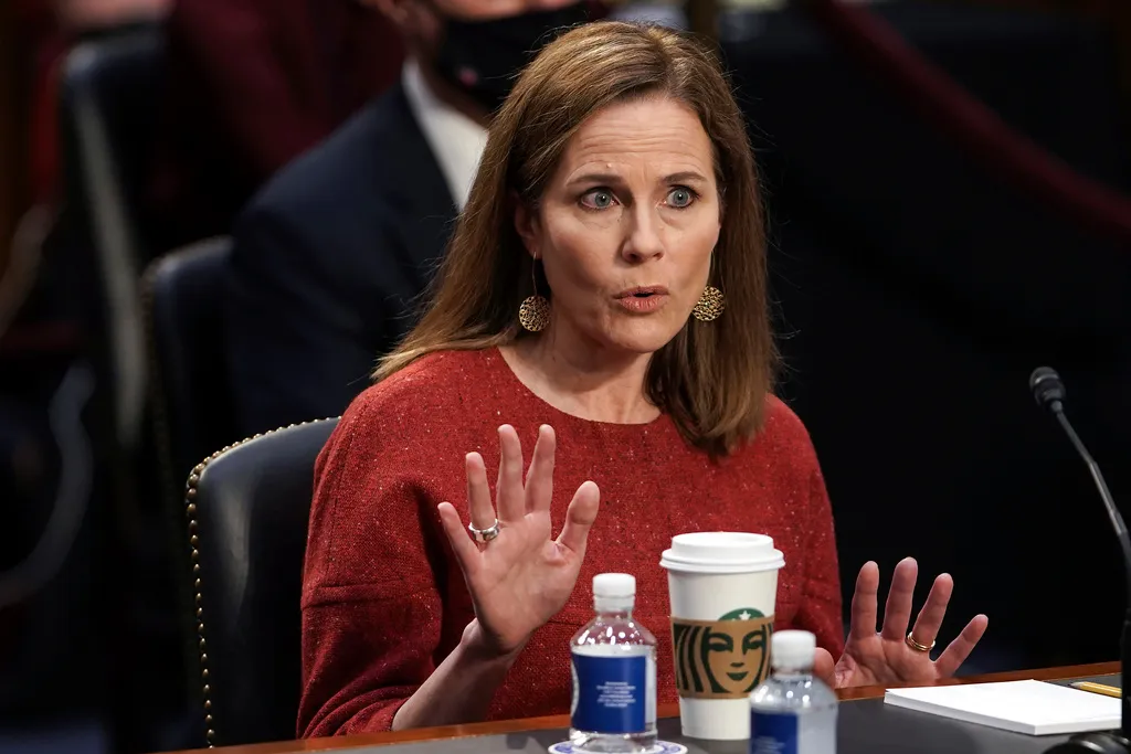 NextImg:Barrett says thinking about Supreme Court as ‘Left and Right' is wrong