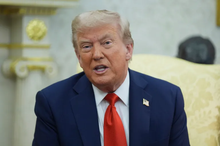 President Donald Trump in the Oval Office.