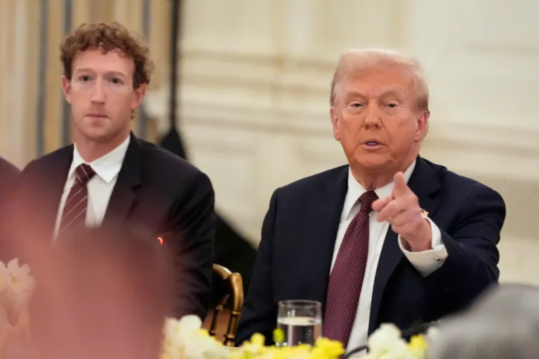 President Donald Trump and Meta CEO Mark Zuckerberg