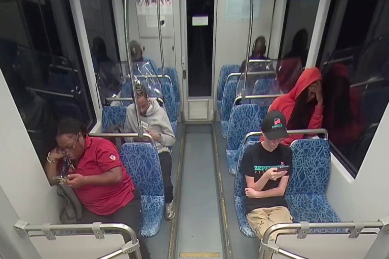 Surveillance footage shows the moments before Iryna Zarutska was stabbed to death.