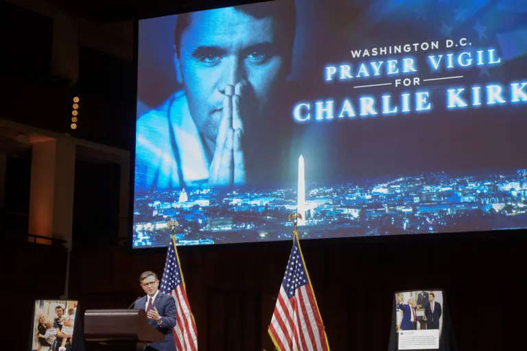Charlie Kirk vigil in DC.