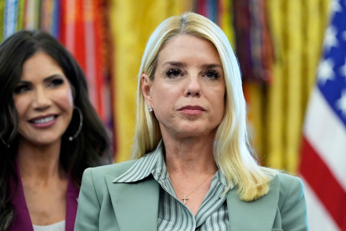 Pam Bondi says the “weaponization” of DOJ is over under Trump 