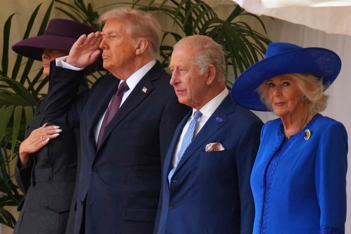Melania and Trump with King Charles and Queen Camila