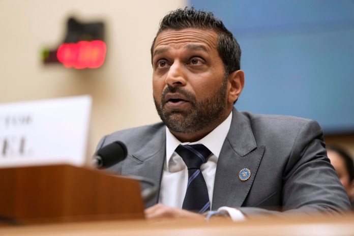 FBI Director Kash Patel appears before the House Judiciary Committee, on Capitol Hill in Washington, Wednesday, Sept. 17, 2025. 