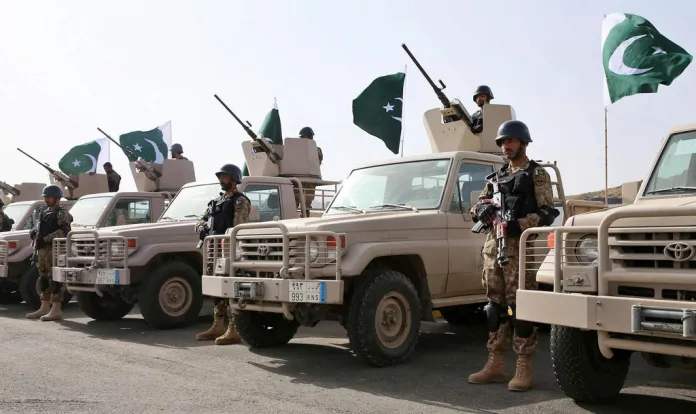 In this Monday, March 30, 2015 file photo provided by the Saudi Press Agency (SPA), Royal Saudi Land Forces and units of Special Forces of the Pakistani army take part in a joint military exercise called "Al-Samsam 5" in Shamrakh field, north of Baha region, southwest Saudi Arabia.