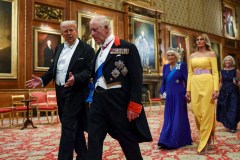 Lavish state banquet caps day of magnificent ceremony for Trump in UK