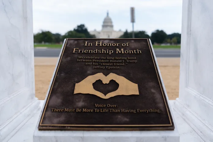 Trump Epstein plaque.