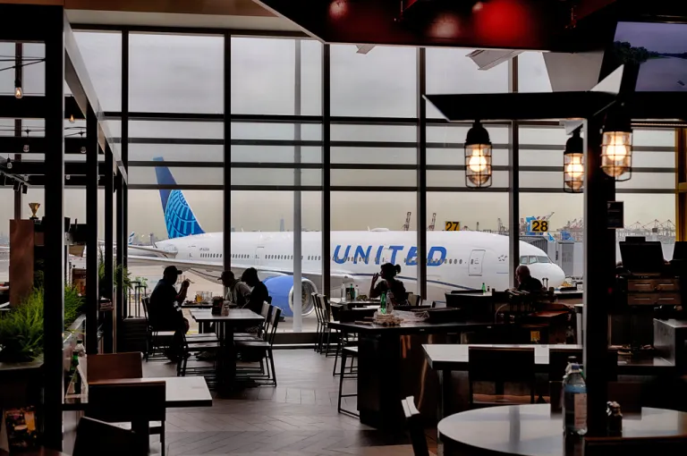 A United Airlines plane sits on the tarmac at the Newark Liberty International Airport in New Jersey.
