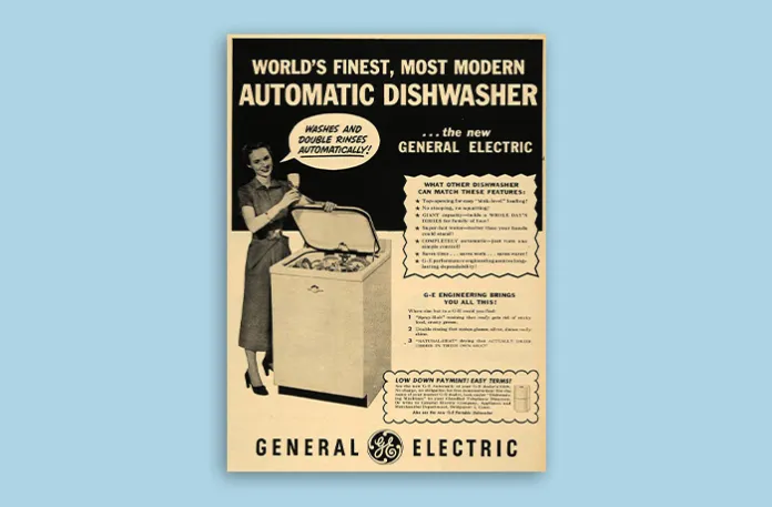 1950 General Electric dishwasher ad