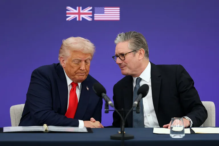 President Donald Trump and UK Prime Minister Keir Starmer announce an agreement between the two countries as they hold a press conference at Chequers at the conclusion of a state visit on September 18, 2025 in Aylesbury, England. This is the final day of President Trump’s second UK state visit, with the previous one taking place in 2019 during his first presidential term. (Photo by Anna Moneymaker/Getty Images)