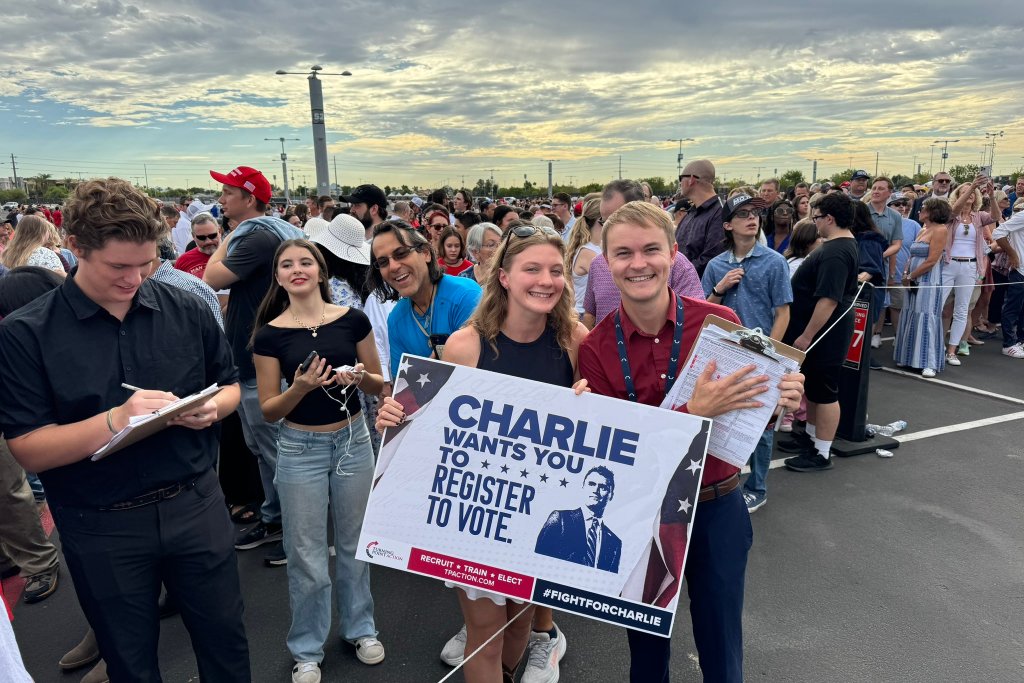 NextImg:Turning Point converts Kirk mourners into new registered voters