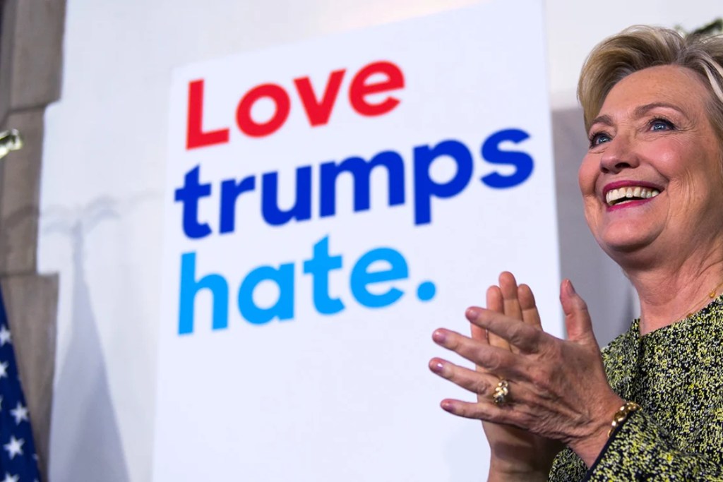 NextImg:'Love trumps hate,' Democrats' ironic phrase