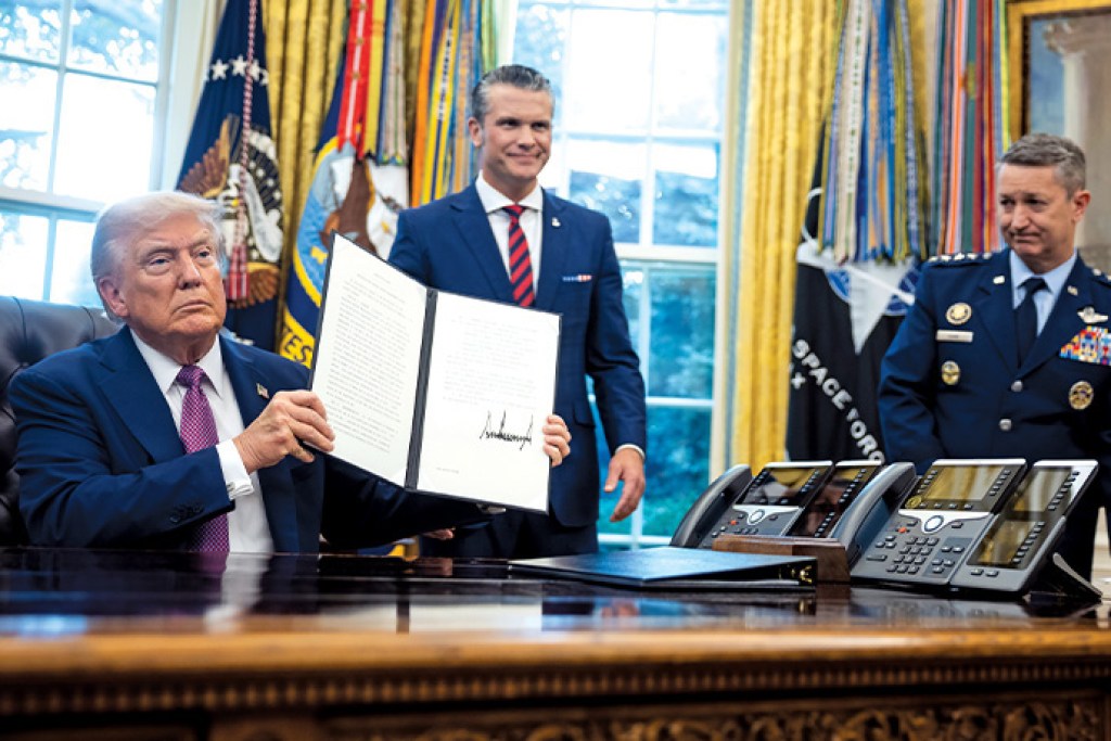 NextImg:With a name change, Trump has the Pentagon on a war footing