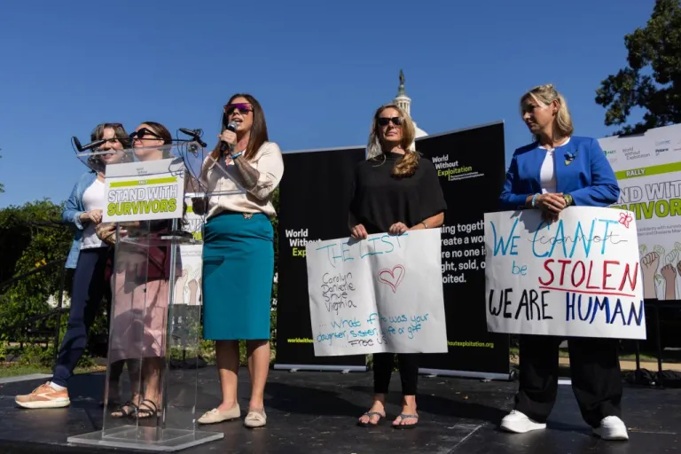 Lawmakers and several survivors of Jeffrey Epstein's abuse were at a press conference for a bill advocating the release of information related to Epstein.