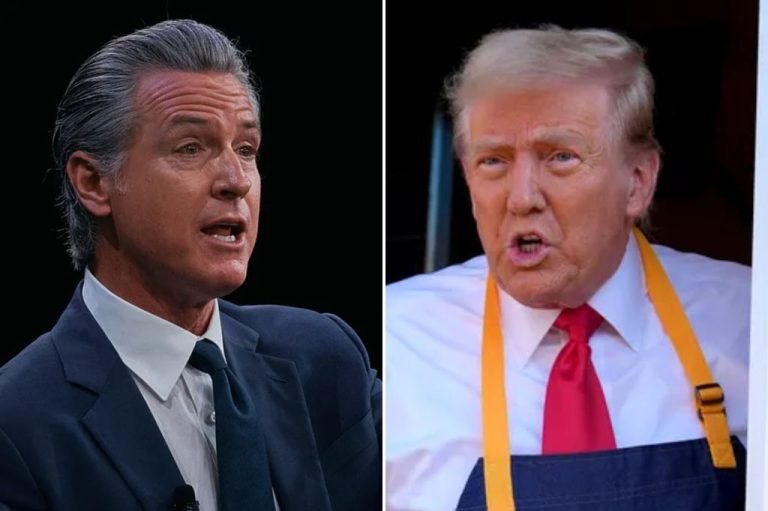 Gov. Gavin Newsom (D-CA) and President Donald Trump.