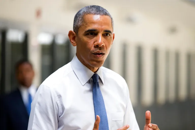 President Barack Obama speaks at the El Reno Federal Correctional Institution, in El Reno, Okla., Thursday, July 16, 2015. As part of a weeklong focus on inequities in the criminal justice system, the president will meet separately Thursday with law enforcement officials and nonviolent drug offenders who are paying their debt to society at the El Reno Federal Correctional Institution, a medium-security prison for male offenders near Oklahoma City. (AP Photo/Evan Vucci)