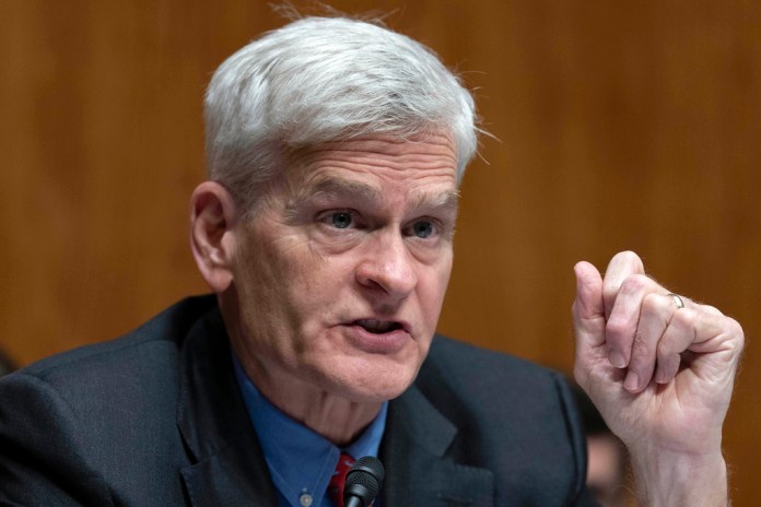 Senate Committee on Health, Education, Labor, and Pensions Chairman Sen. Bill Cassidy (R-LA) speaks during a hearing to examine reviewing recent events at the Centers for Disease Control and Prevention and implications for children's health on Capitol Hill, in Washington on Wednesday, Sept. 17, 2025.