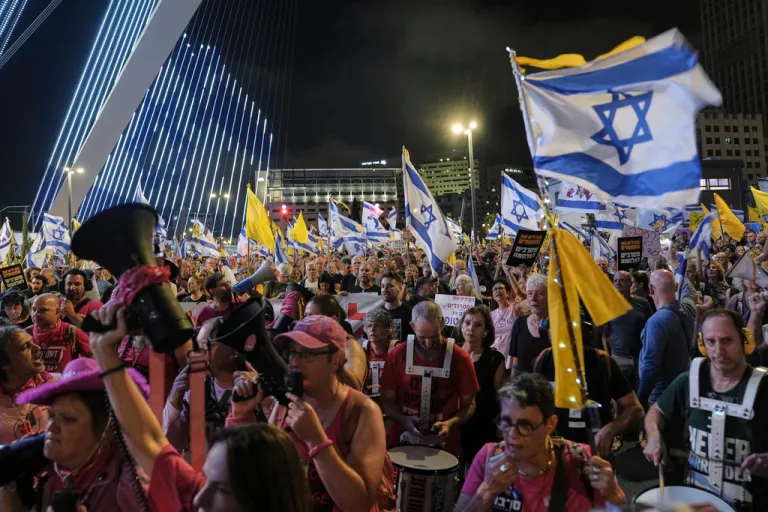 Relatives and supporters of Israeli hostages
