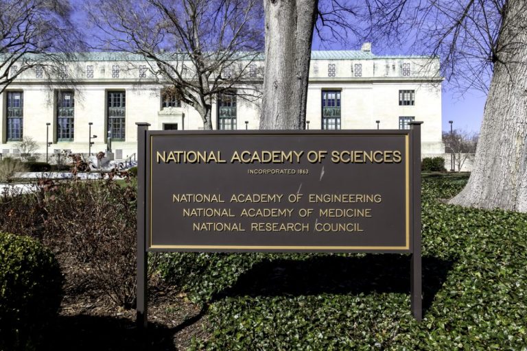 The National Academy of Sciences sign.