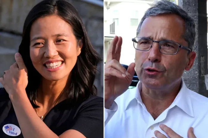 Michelle Wu and Josh Kraft