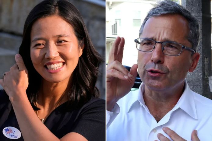 Michelle Wu and Josh Kraft