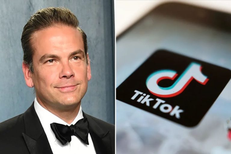 Lachlan Murdoch and TikTok logo