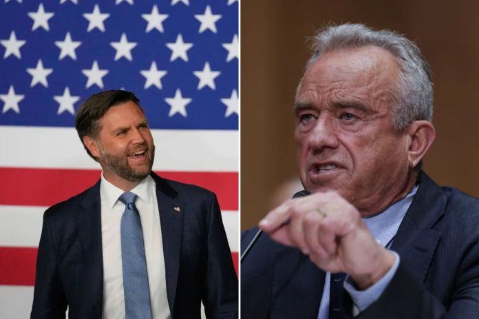 Vice President JD Vance and Health and Human Services Secretary Robert F. Kennedy Jr. 