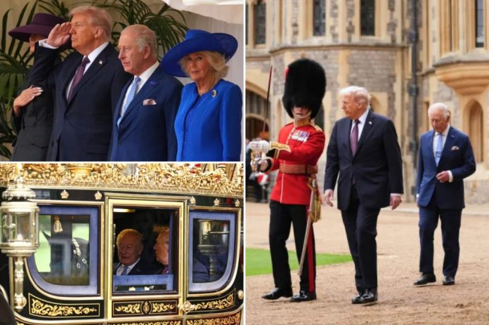 King Charles grants Trump a royal welcome during lavish military inspection at Windsor Castle