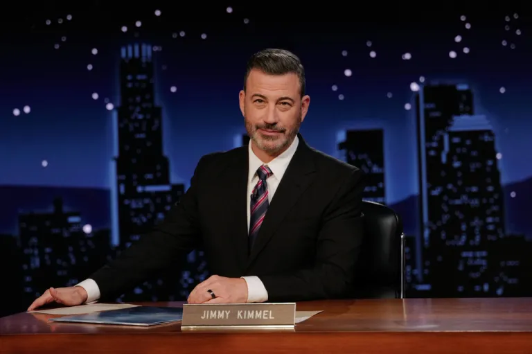 Kimmel hosts his late-night show.