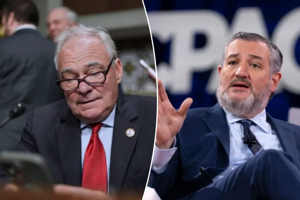 NextImg:Tim Kaine and Ted Cruz spat sparks debate on God-given rights