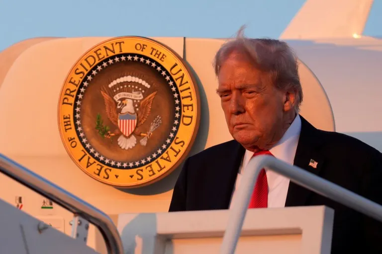 trump outside of Air Force One