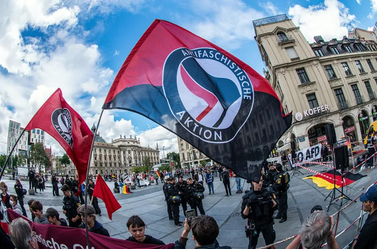 Gemeinsam fuer Deutschland Far-Right Demo in Munich (Credit Image: © Sachelle Babbar/ZUMA Press Wire) (Newscom TagID: zumaamericasfortynine074707.jpg) [Photo via Newscom] antifa