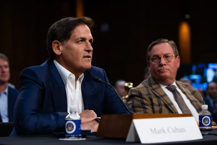 Entrepreneur and co founder of the Surgery Center of Oklahoma, Mark Cuban testifies before a Senate Special Committee on Aging, On Capitol Hill, Wednesday, October 22, 2025.