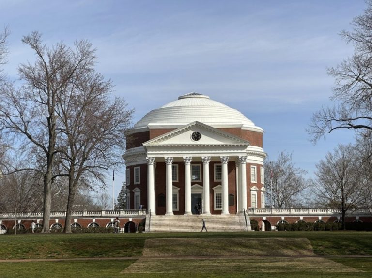 The Rotunda is shown at the University of Virginia