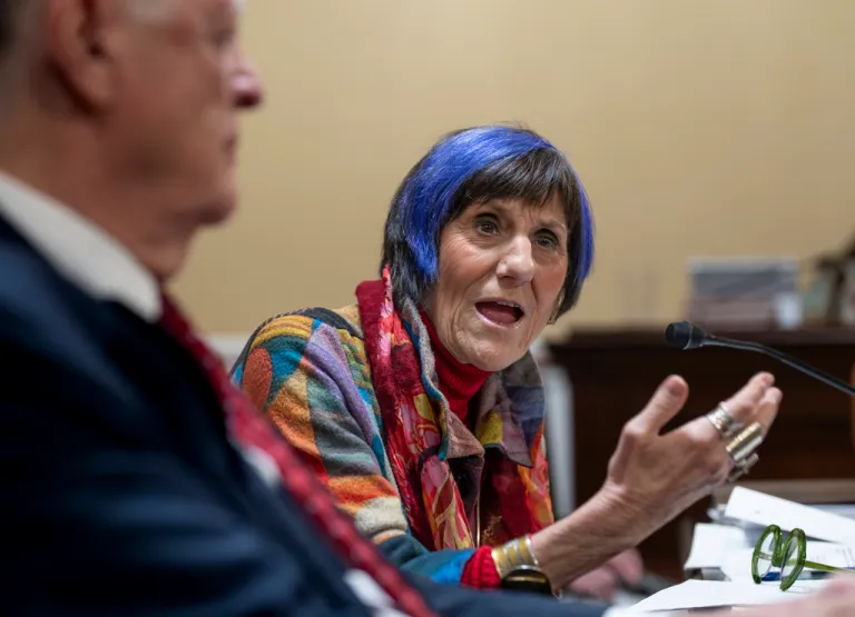 Rep. Rosa DeLauro, joined by Appropriations Chairman Tom Cole, R-Okla., answers a question from a Republican member of the House Rules Committee.