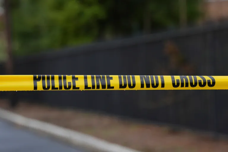 Police tape is set up.