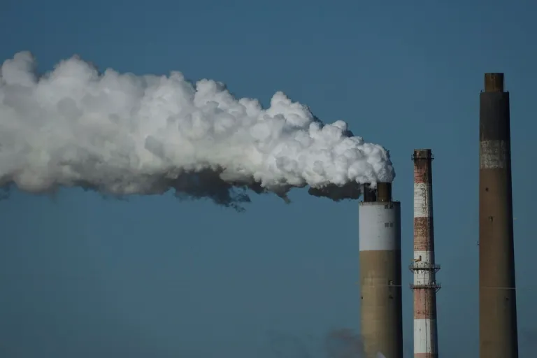 A power plant releasing pollution