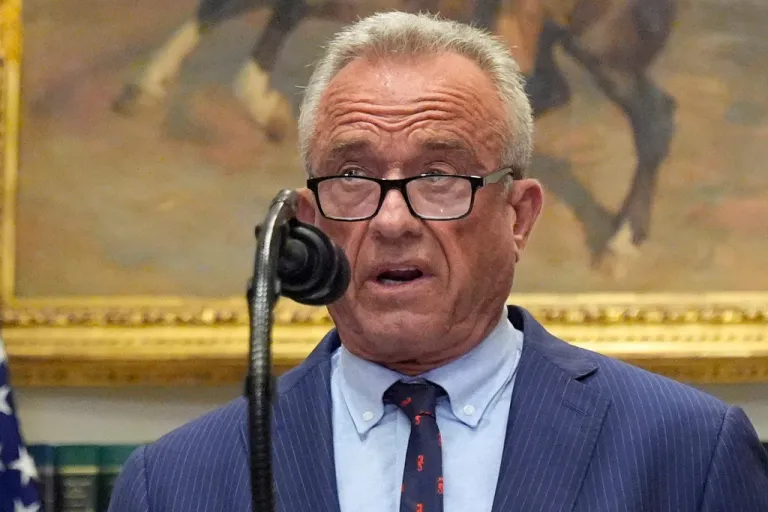 Health and Human Services Secretary Robert F. Kennedy Jr. speaks in the Roosevelt Room of the White House